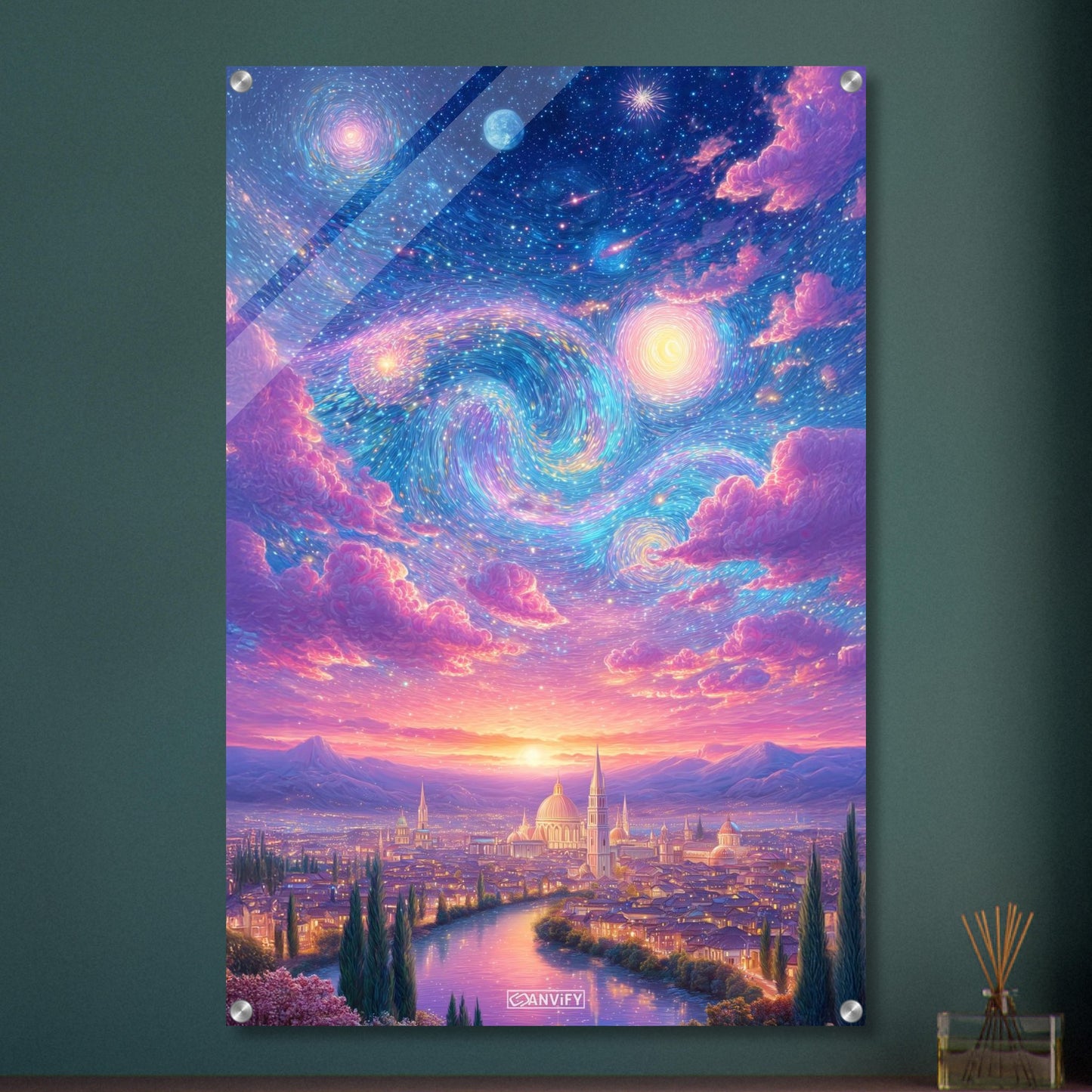 Sunset in the Starry Night