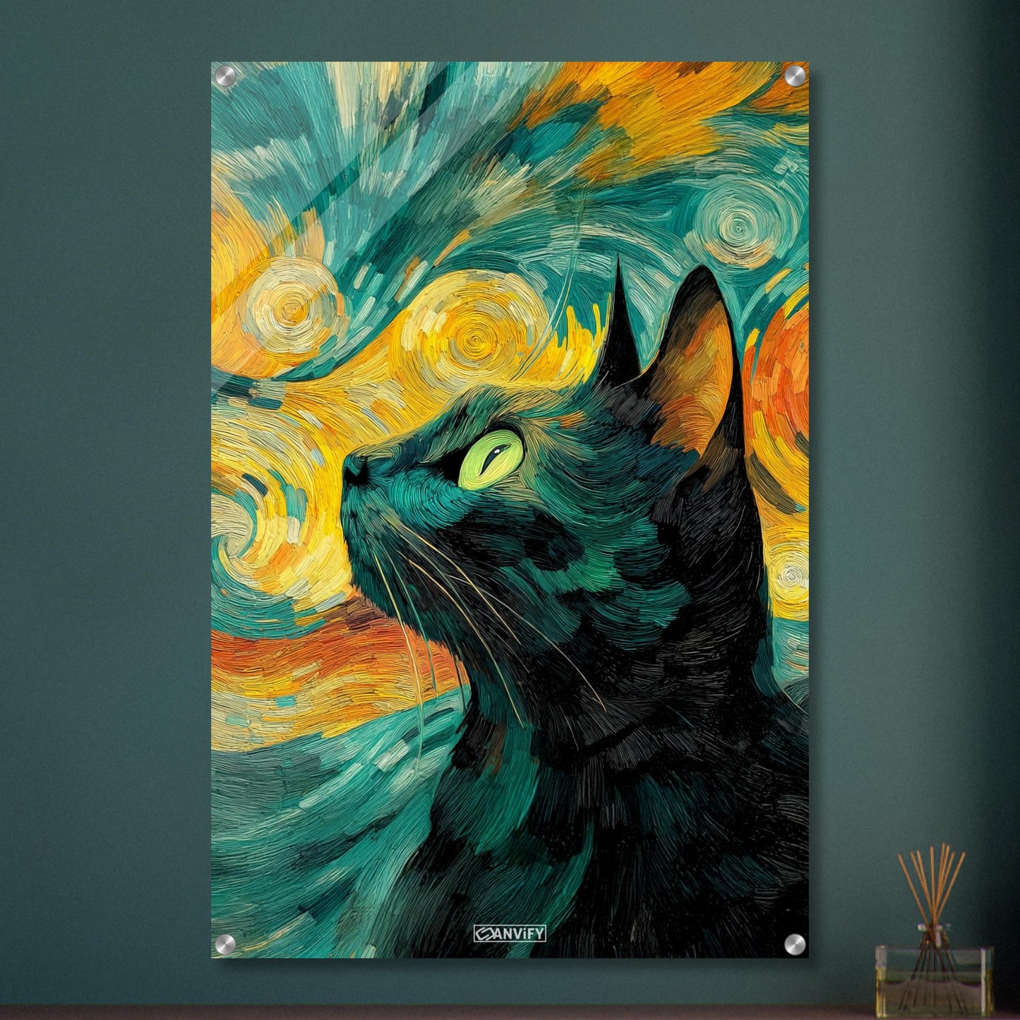 Black Cat Painting