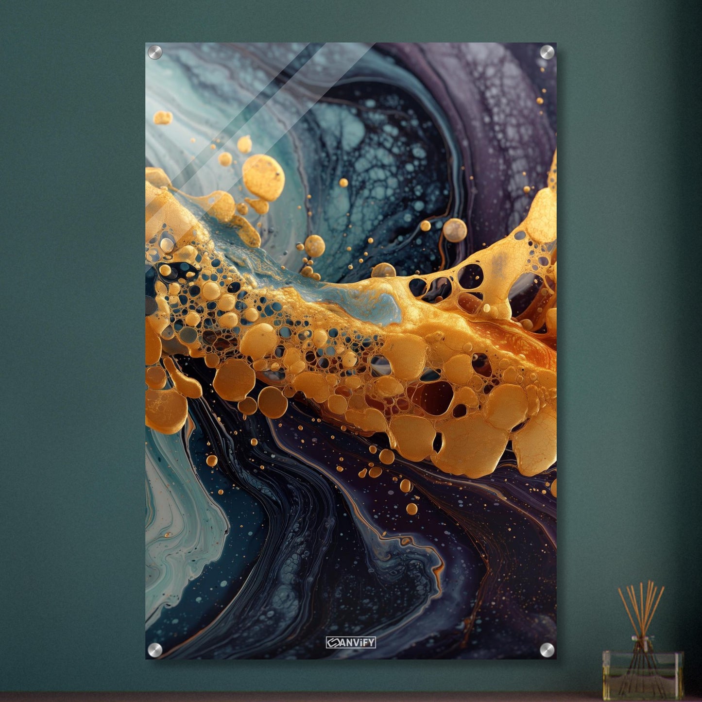 Fluid Art Yellow