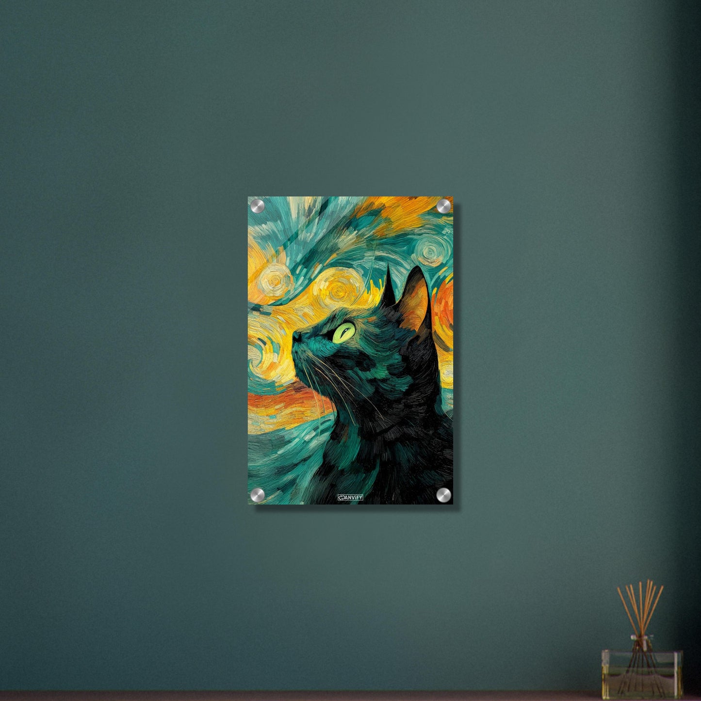 Black Cat Painting