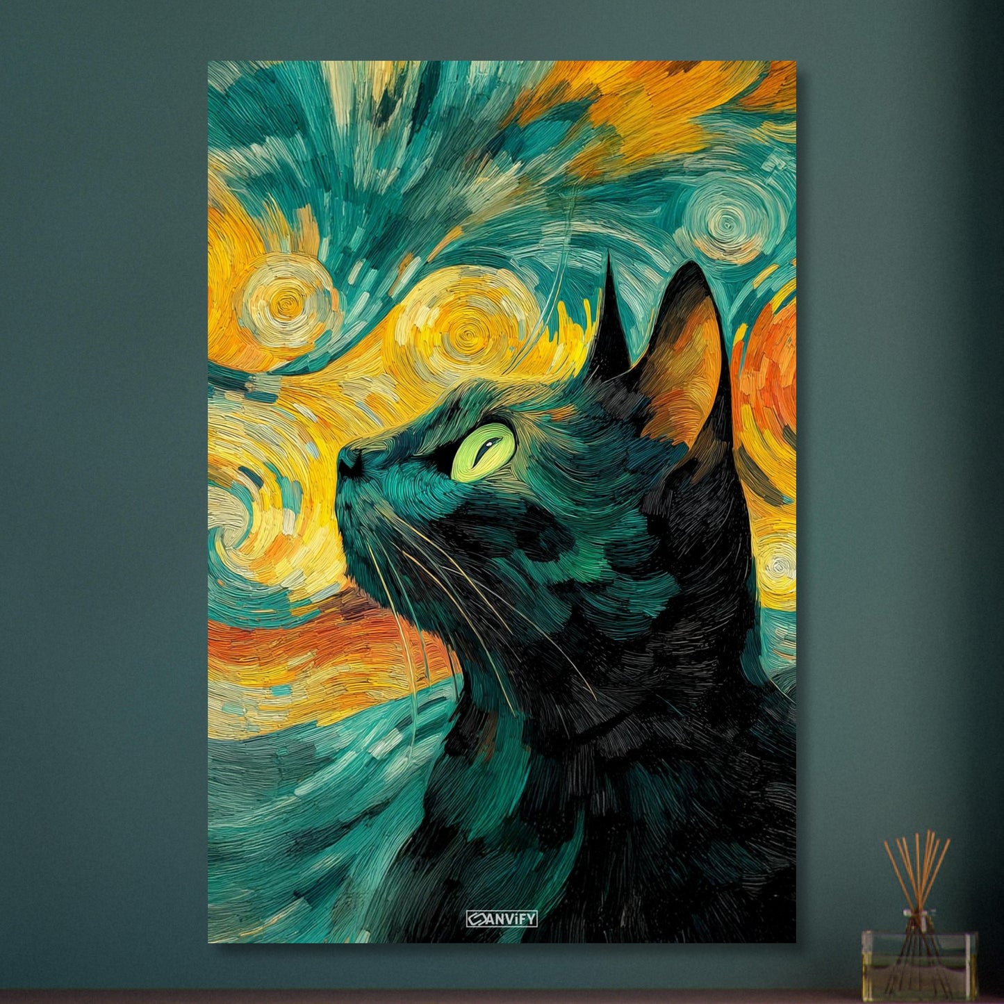 Black Cat Painting