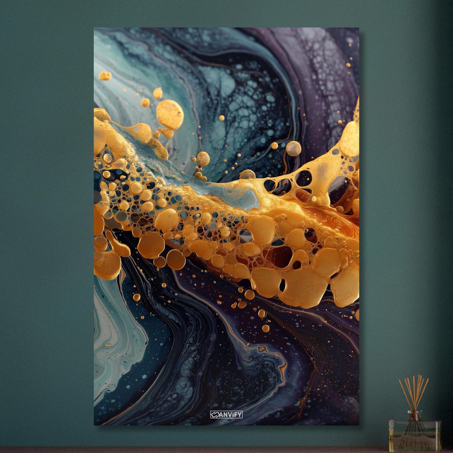 Fluid Art Yellow