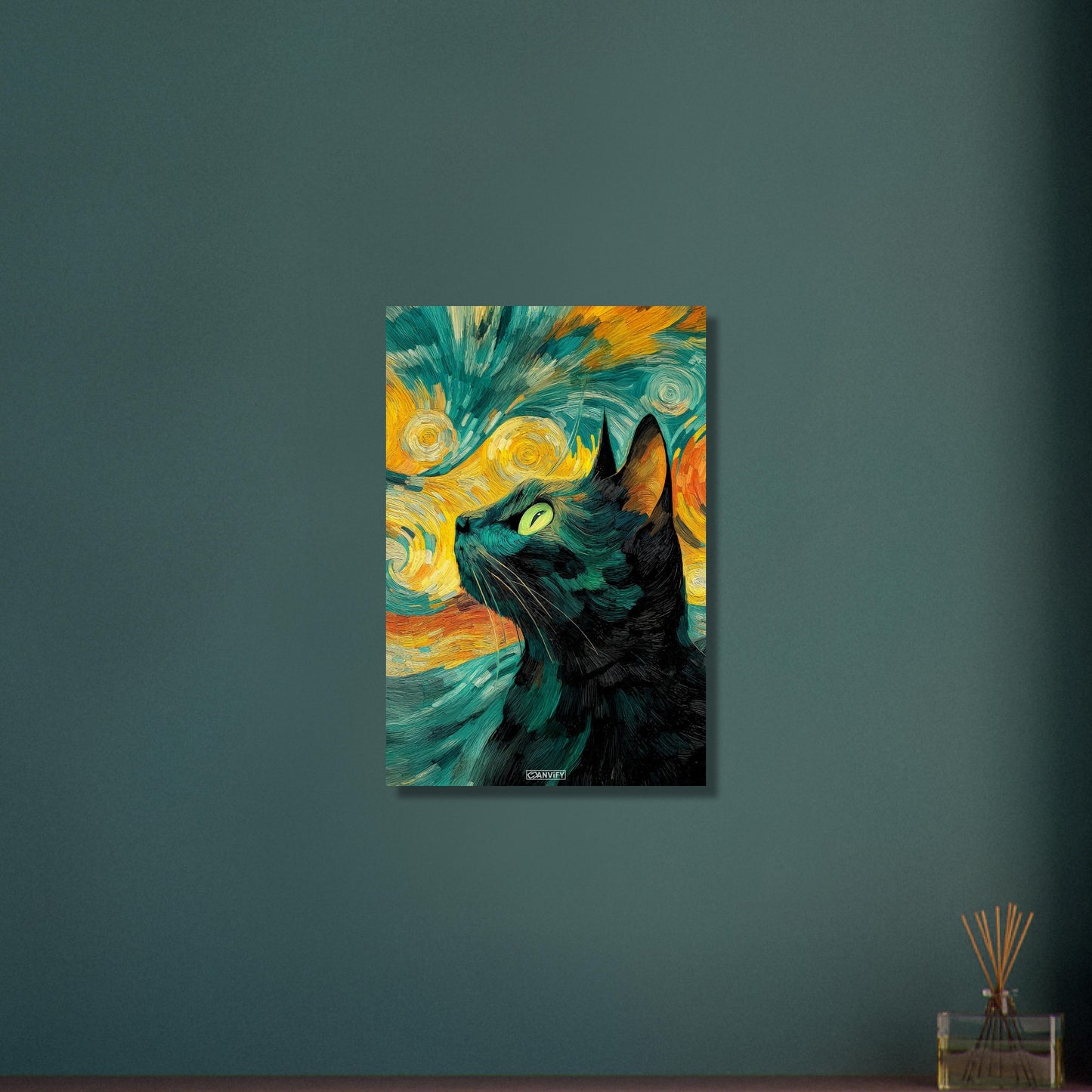 Black Cat Painting