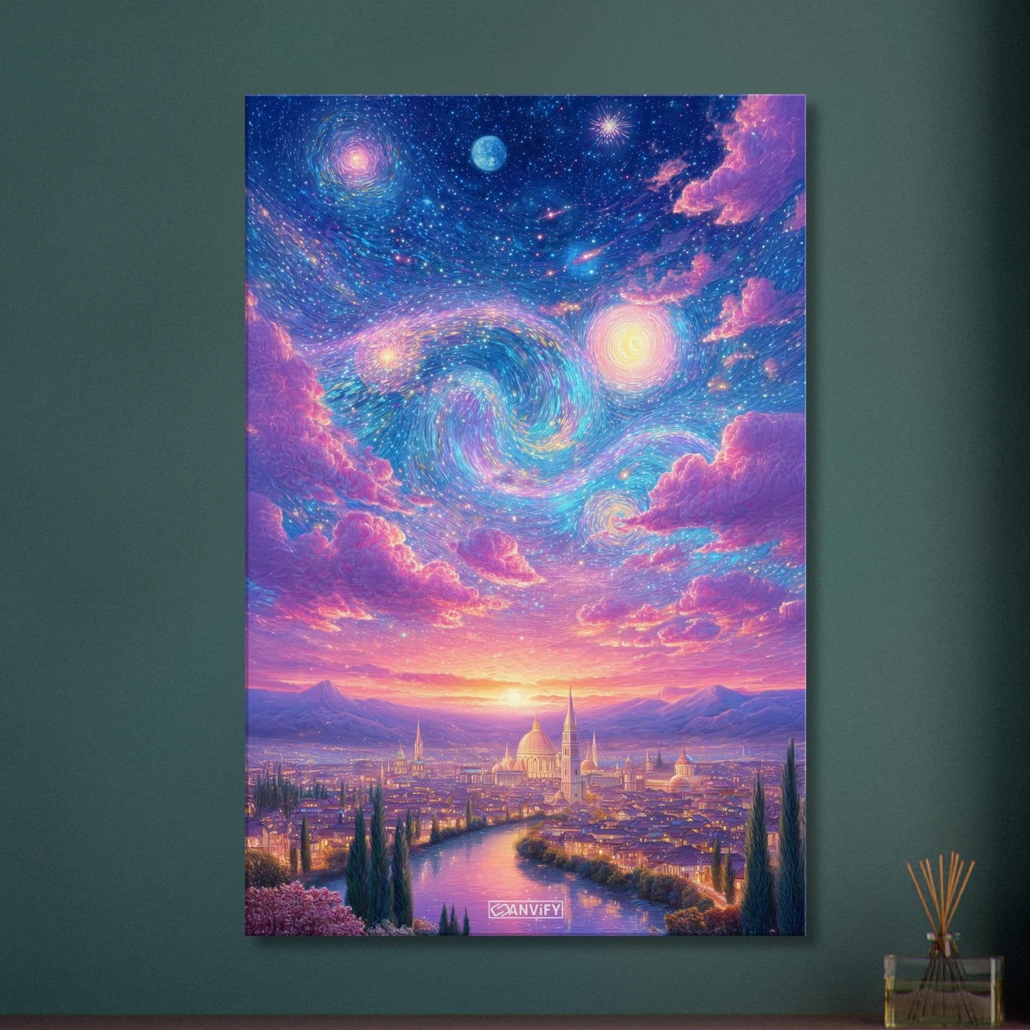 Sunset in the Starry Night