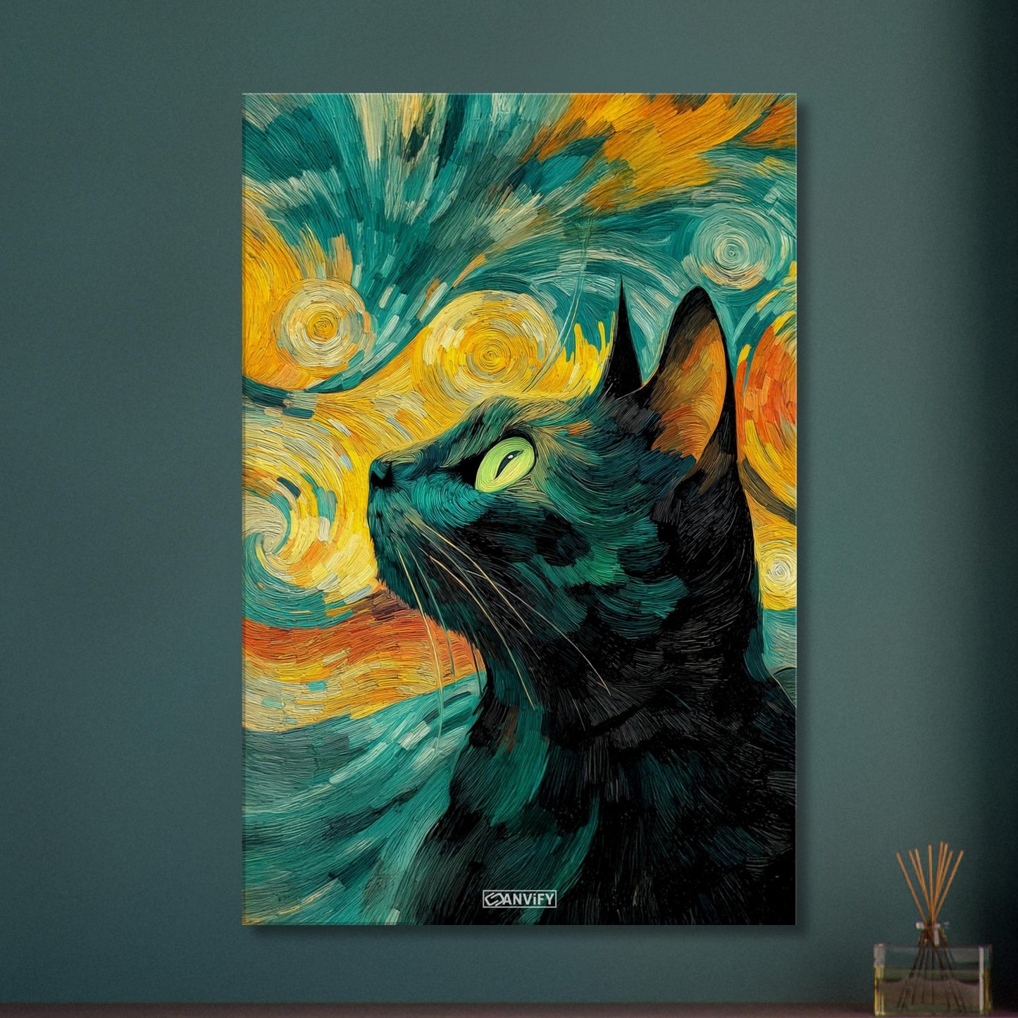Black Cat Painting