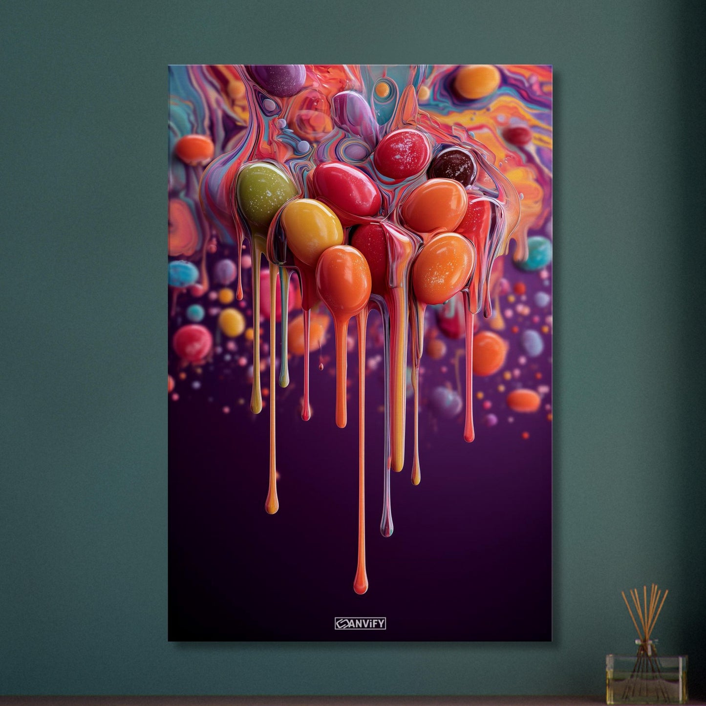 Fluid Art Flowing Bubbles