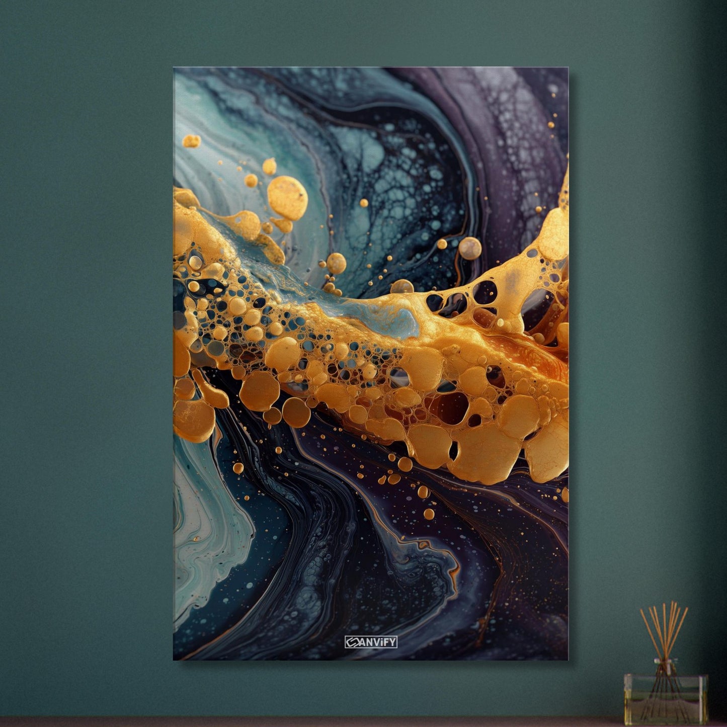 Fluid Art Yellow