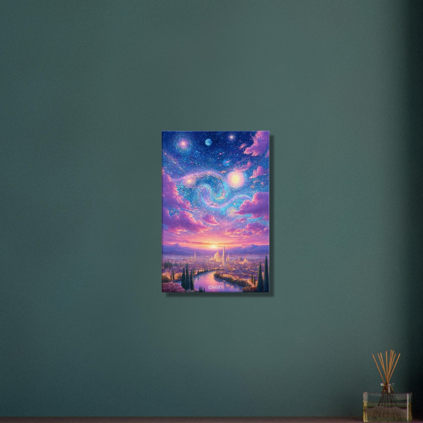 Sunset in the Starry Night