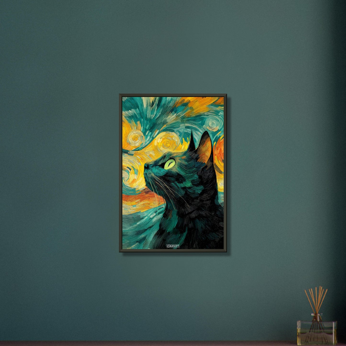 Black Cat Painting