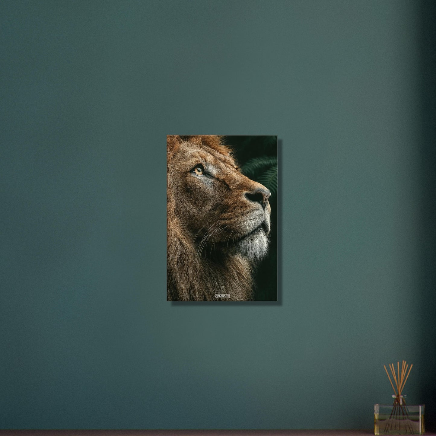 Löwe Portrait auf einer Leinwand