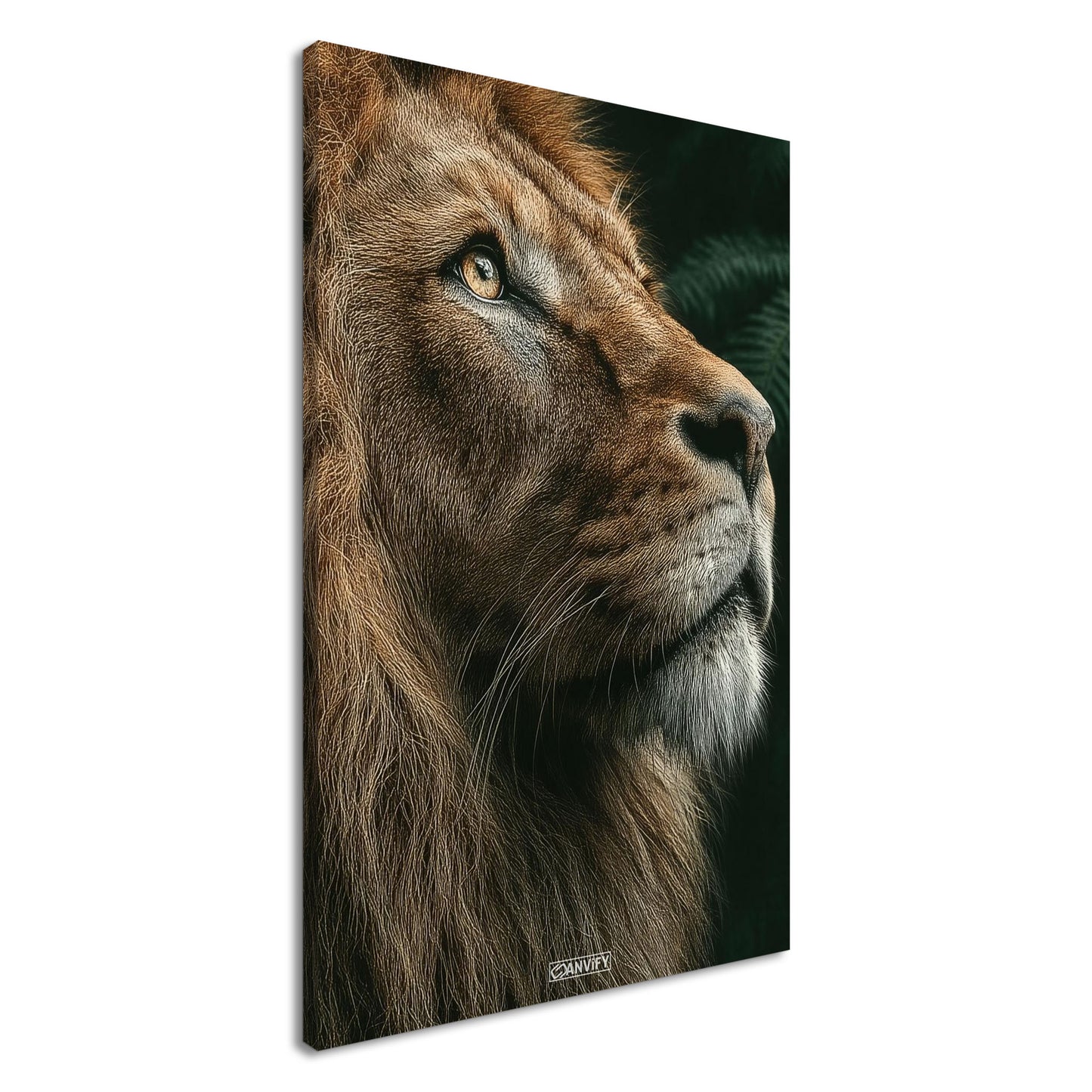 Löwe Portrait auf einer Leinwand