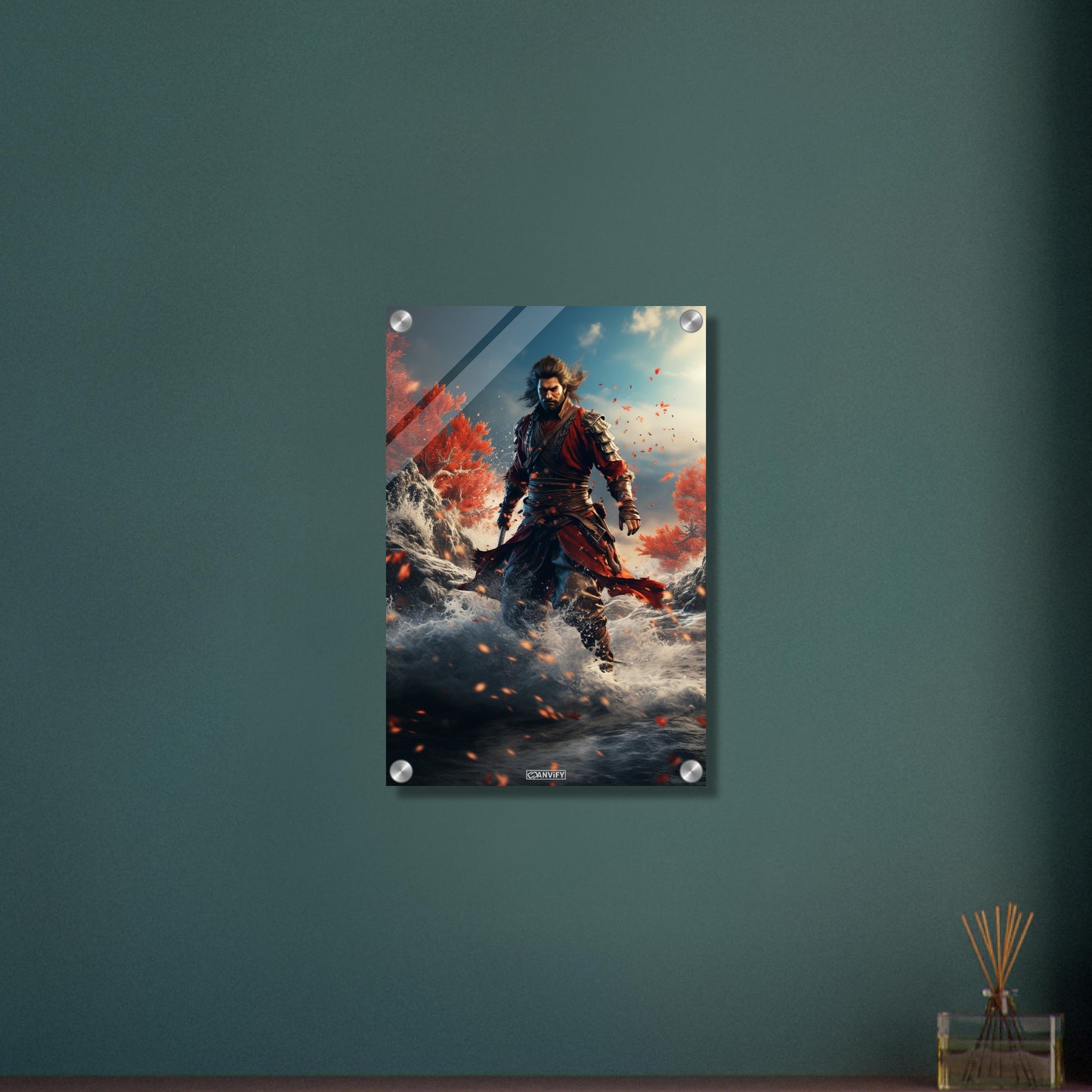 Wasser-Assassine aus Mortal Kombat auf einem Acrylbild