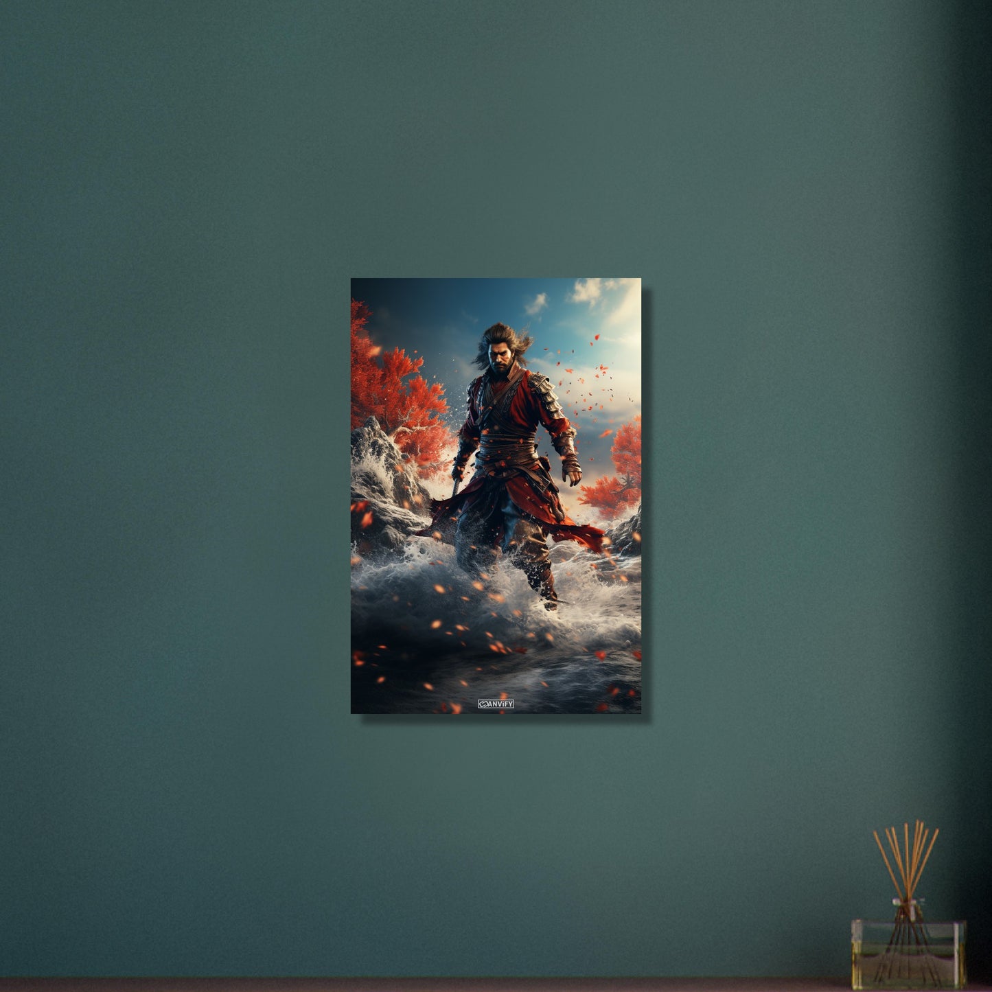 Wasser-Assassine aus Mortal Kombat auf Aluminium