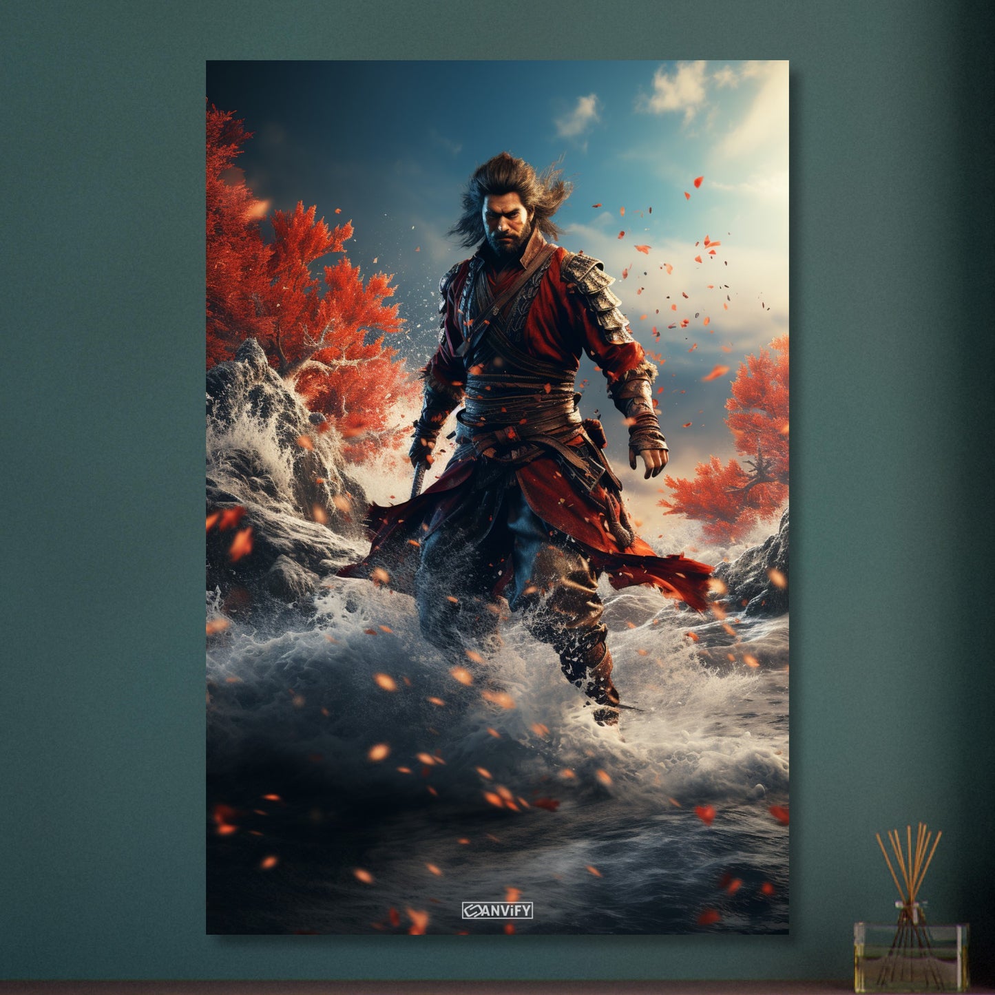 Wasser-Assassine aus Mortal Kombat auf Aluminium