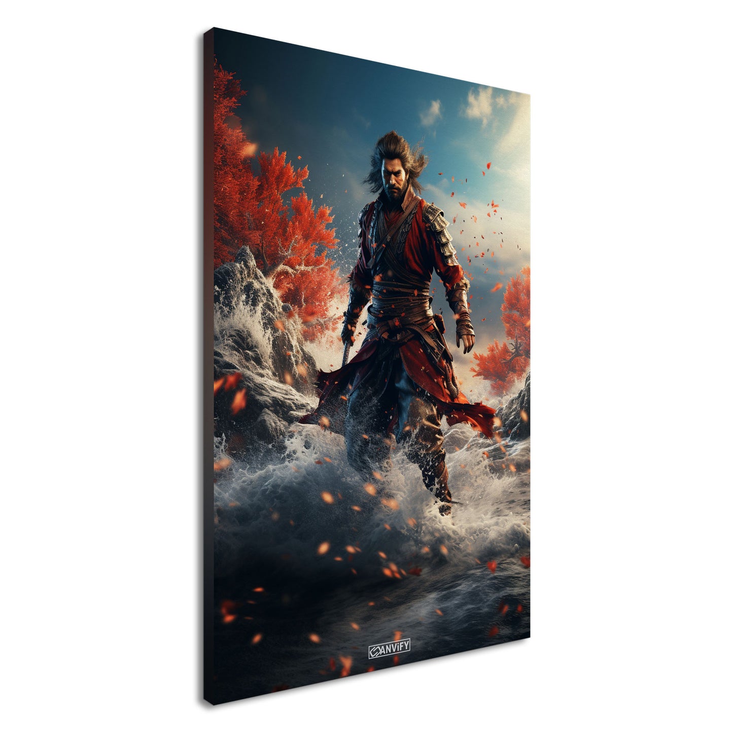 Wasser-Assassine aus Mortal Kombat auf einer Leinwand