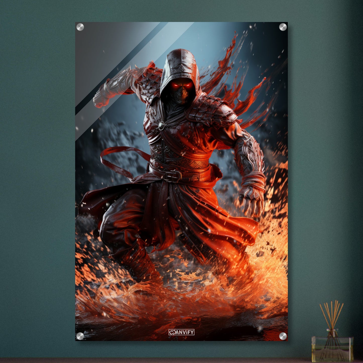 Wasser-Assassine aus Assassin's Creed auf einem Acrylbild
