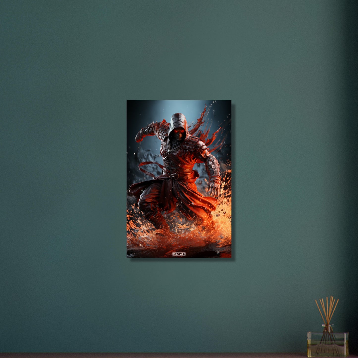 Wasser-Assassine aus Assassin's Creed auf Aluminium