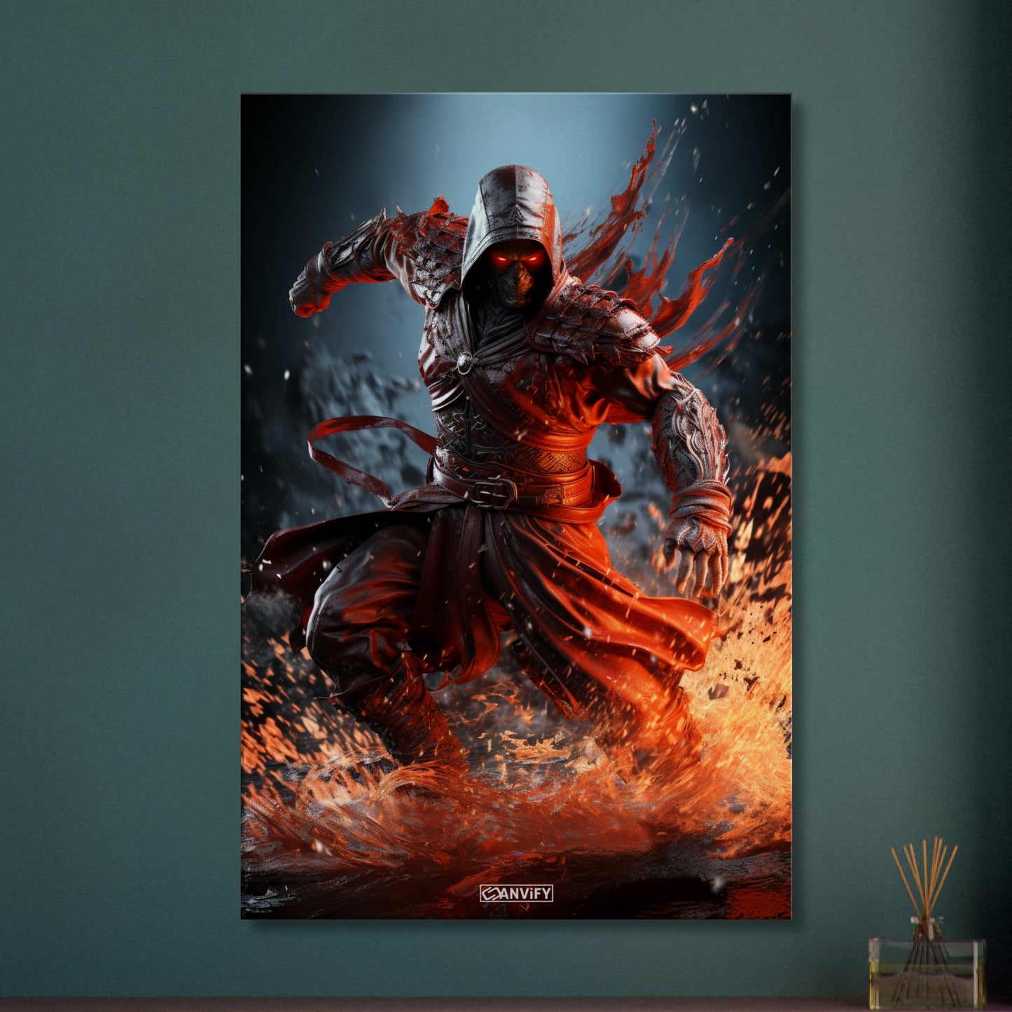 Wasser-Assassine aus Assassin's Creed auf einer Leinwand