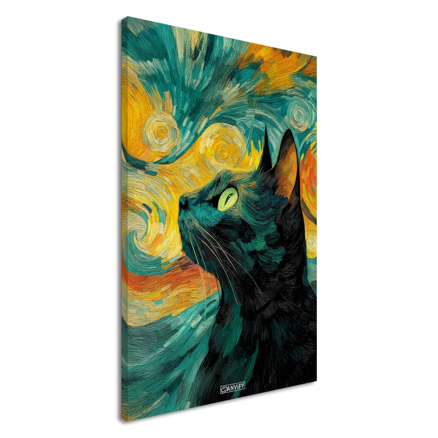 Black Cat Painting