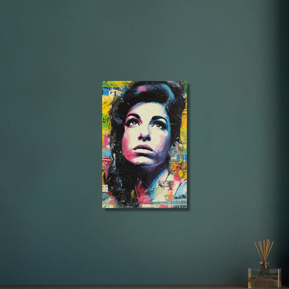 Amy Winehouse im Pop Art Stil auf Aluminium