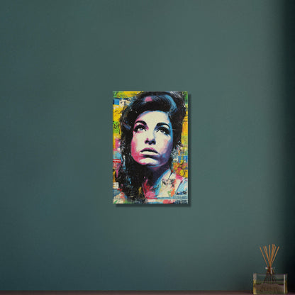 Amy Winehouse im Pop Art Stil auf einer Leinwand