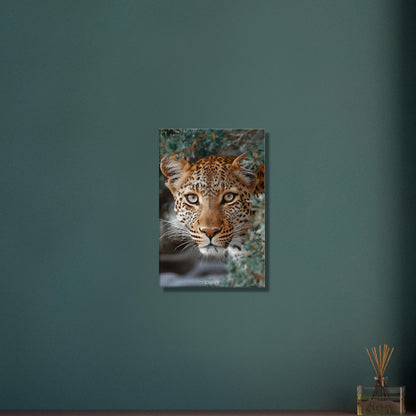 Nahaufnahme eines afrikanischen Leoparden auf einer Leinwand