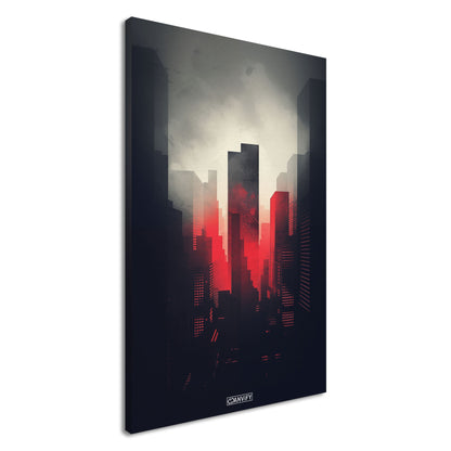 Abstrakte Skyline von New York auf einer Leinwand