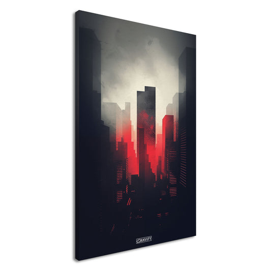 Abstrakte Skyline von New York auf einer Leinwand