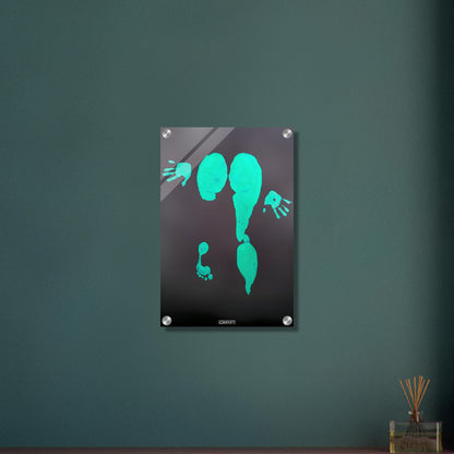 Künstlerische Frauenbeine gemalt in Acrylfarben auf einem Acrylbild