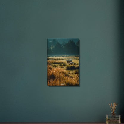 Kühe auf der Wiese auf einer Leinwand