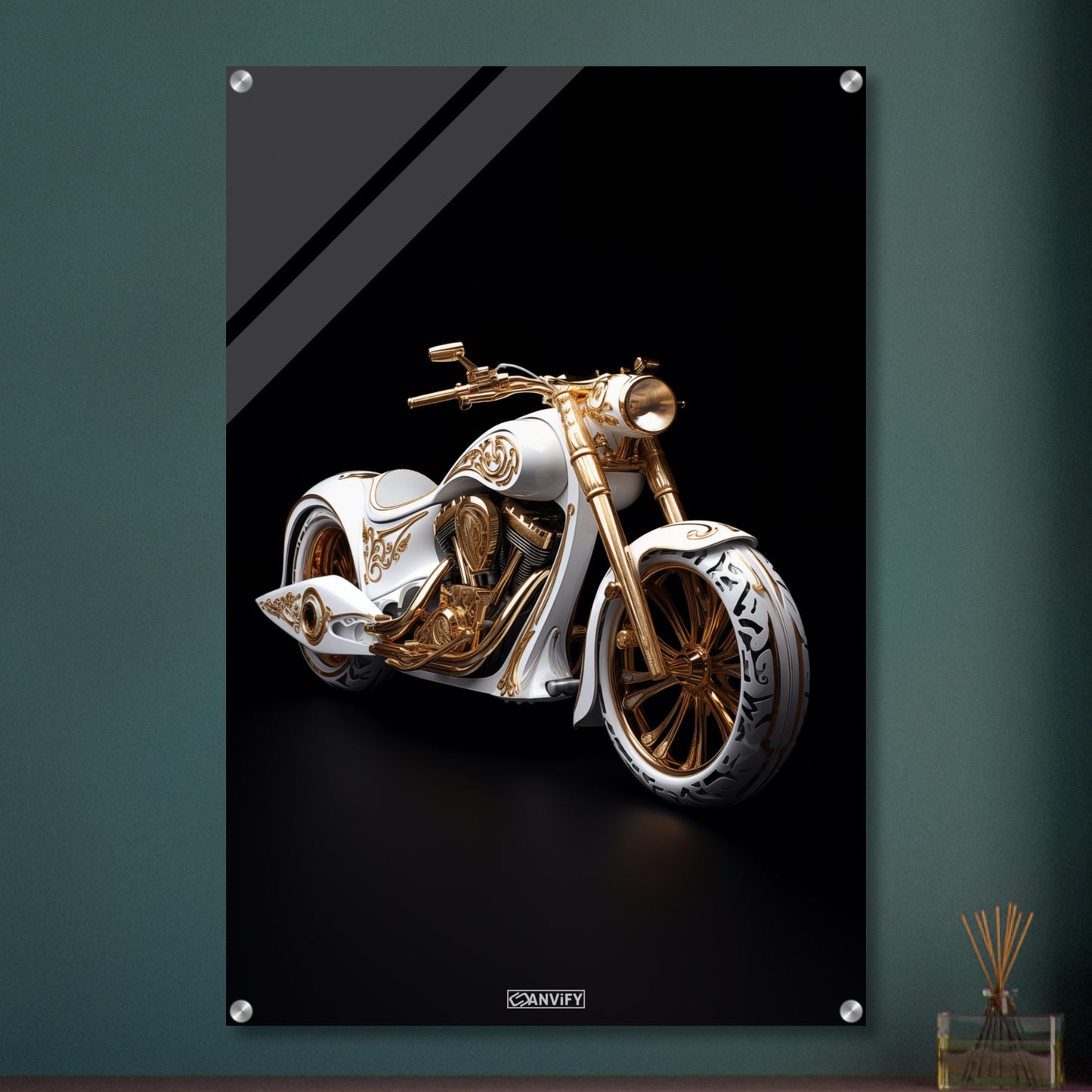 White and Gold Chopper