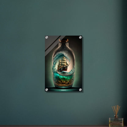 Pirate Ship in Glas Bottle