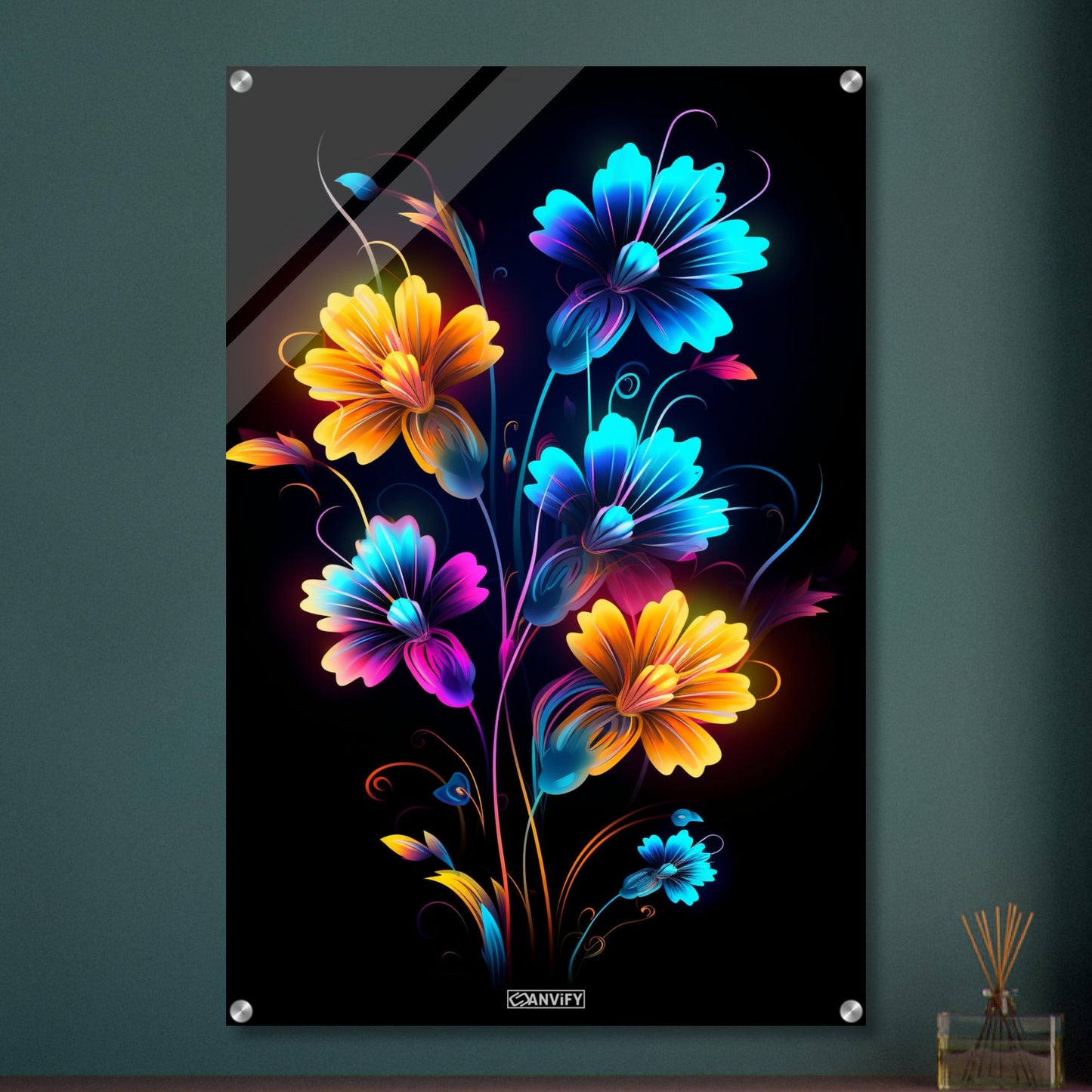 Energized Neon Flowers