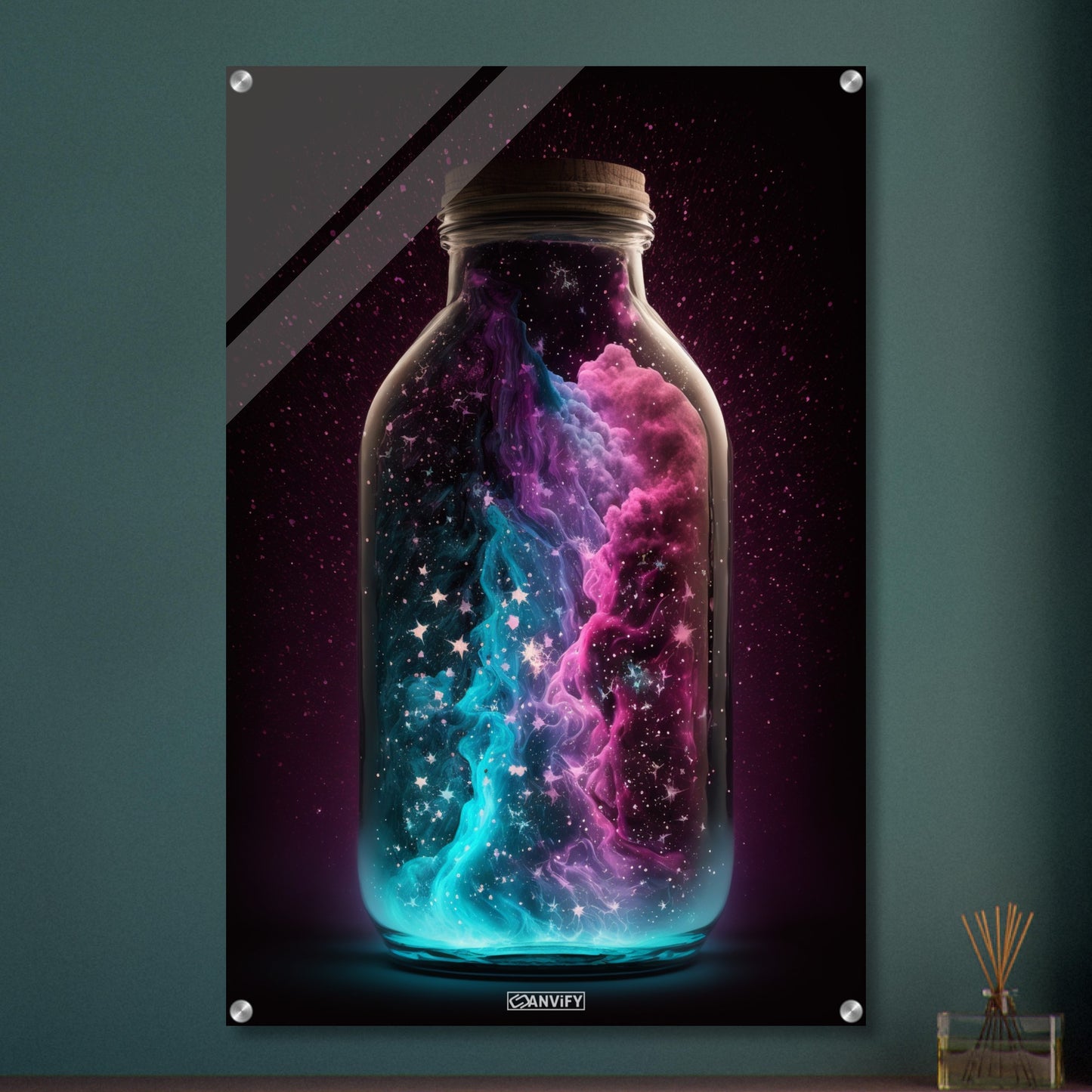 Nebula Cloud in Glas Bottle