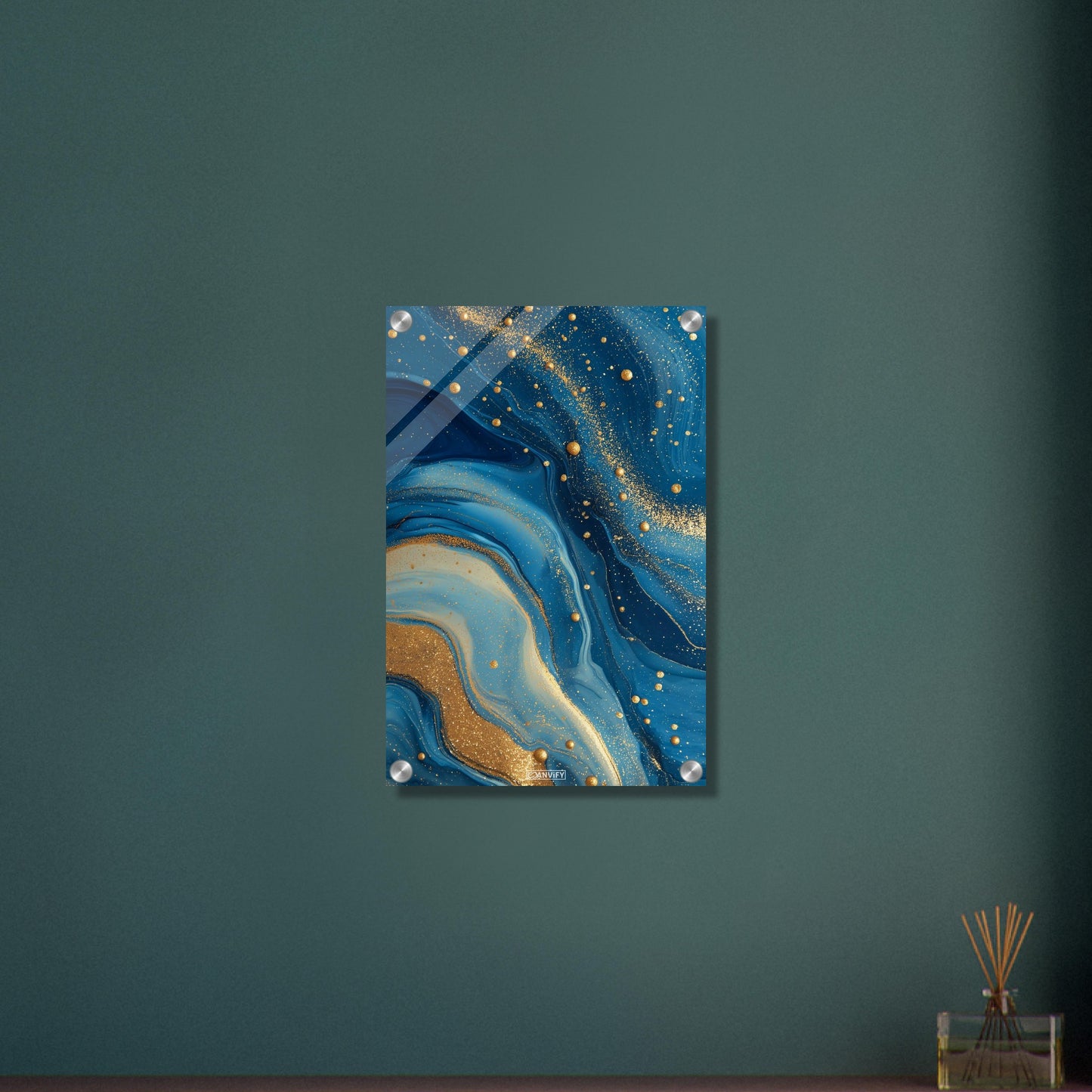 Fluid Art Golden Splashes