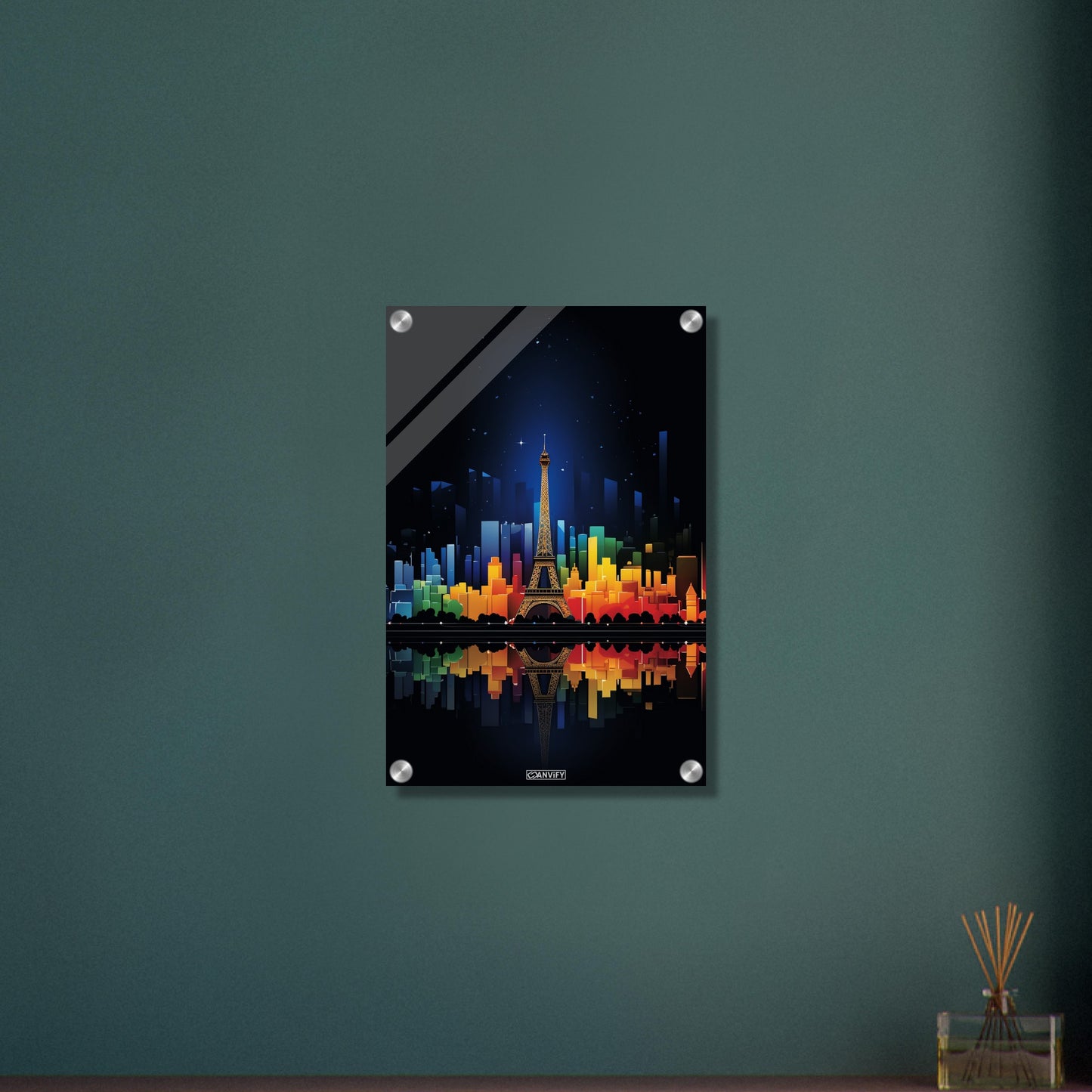 Colorized Paris Skyline