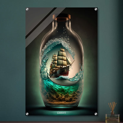 Pirate Ship in Glas Bottle