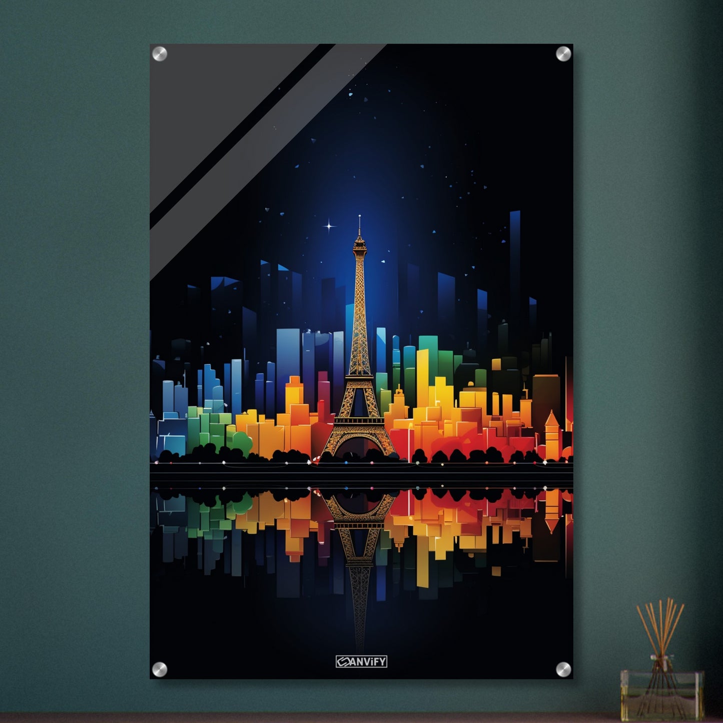 Colorized Paris Skyline