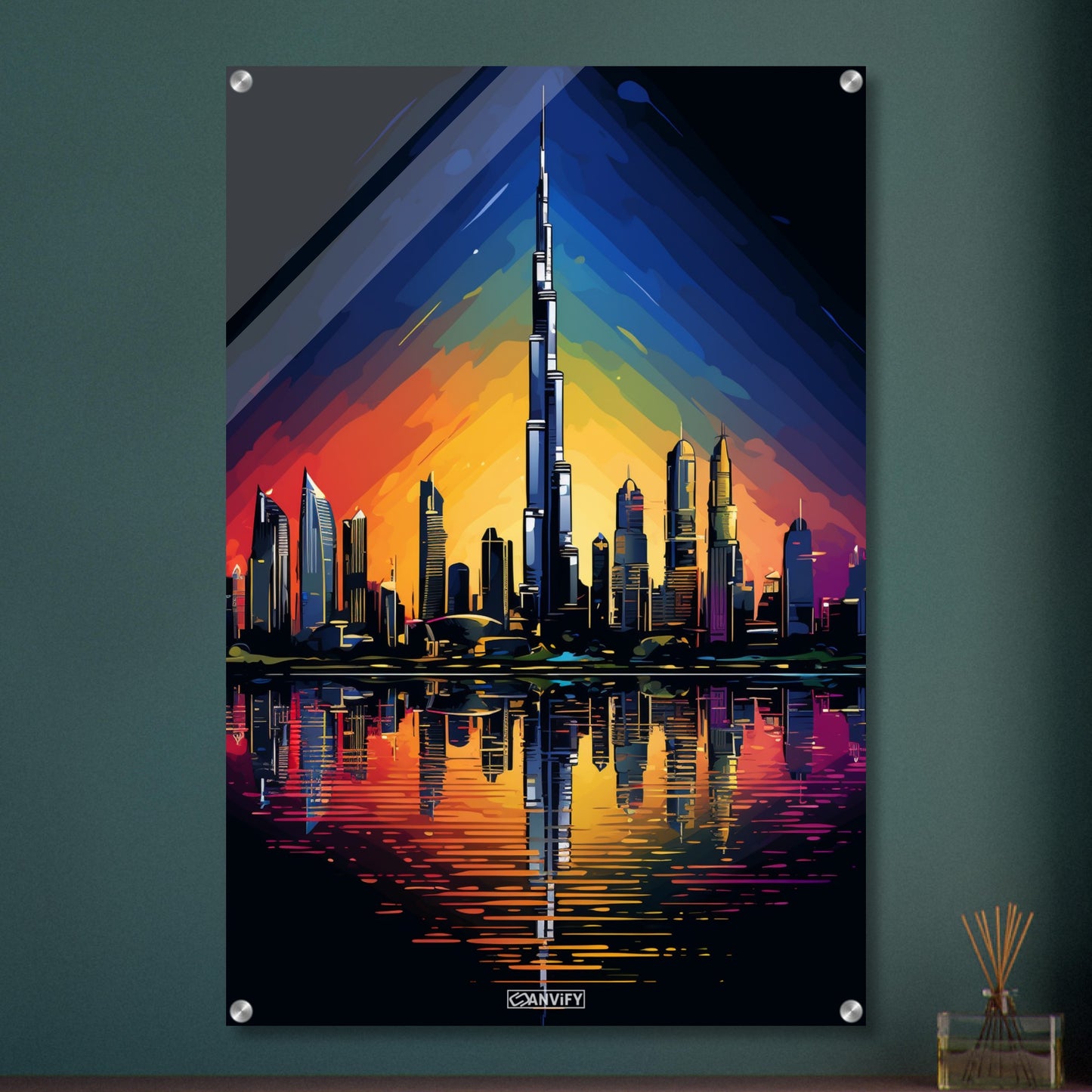 Splashed Dubai Skyline