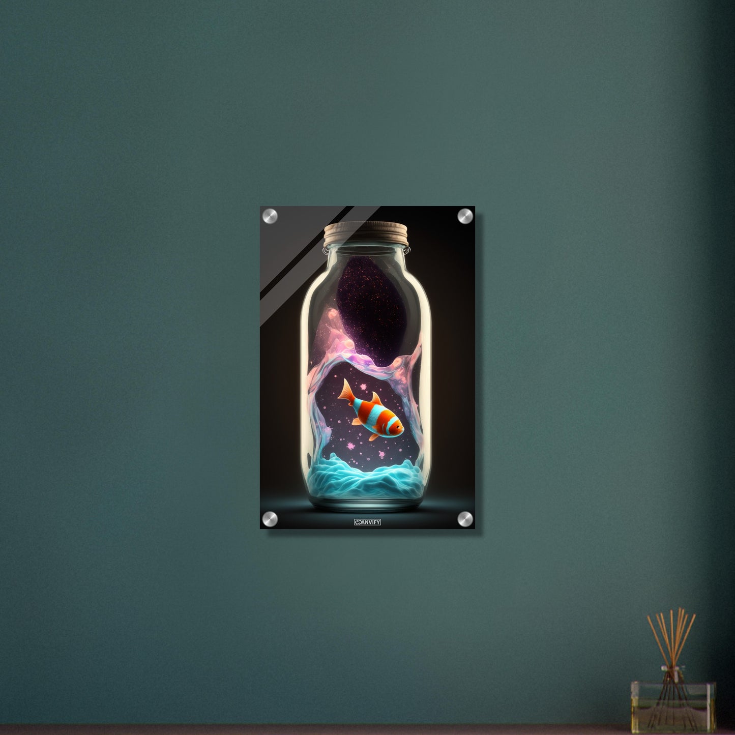 Clownfish in Glas Bottle