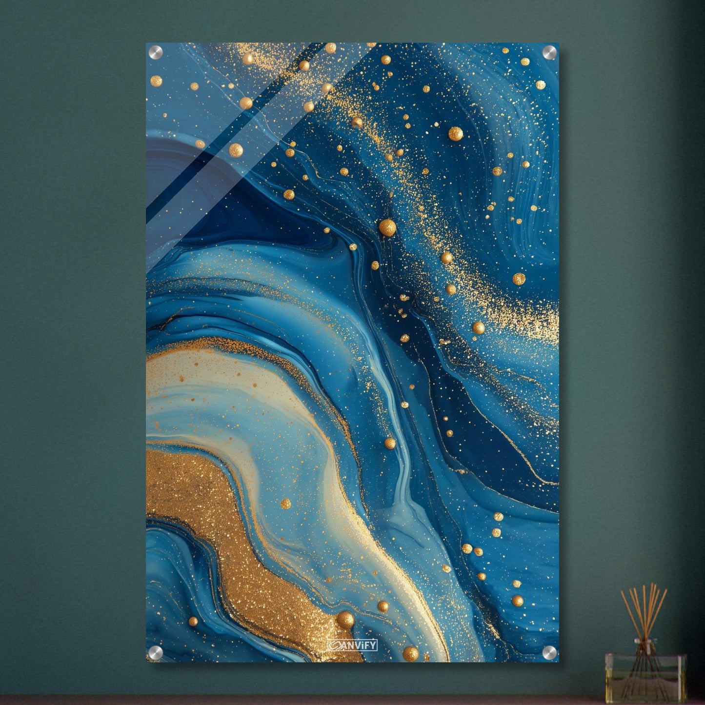 Fluid Art Golden Splashes