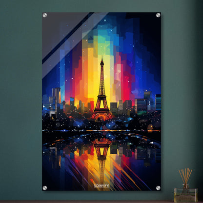 Splashed Paris Skyline