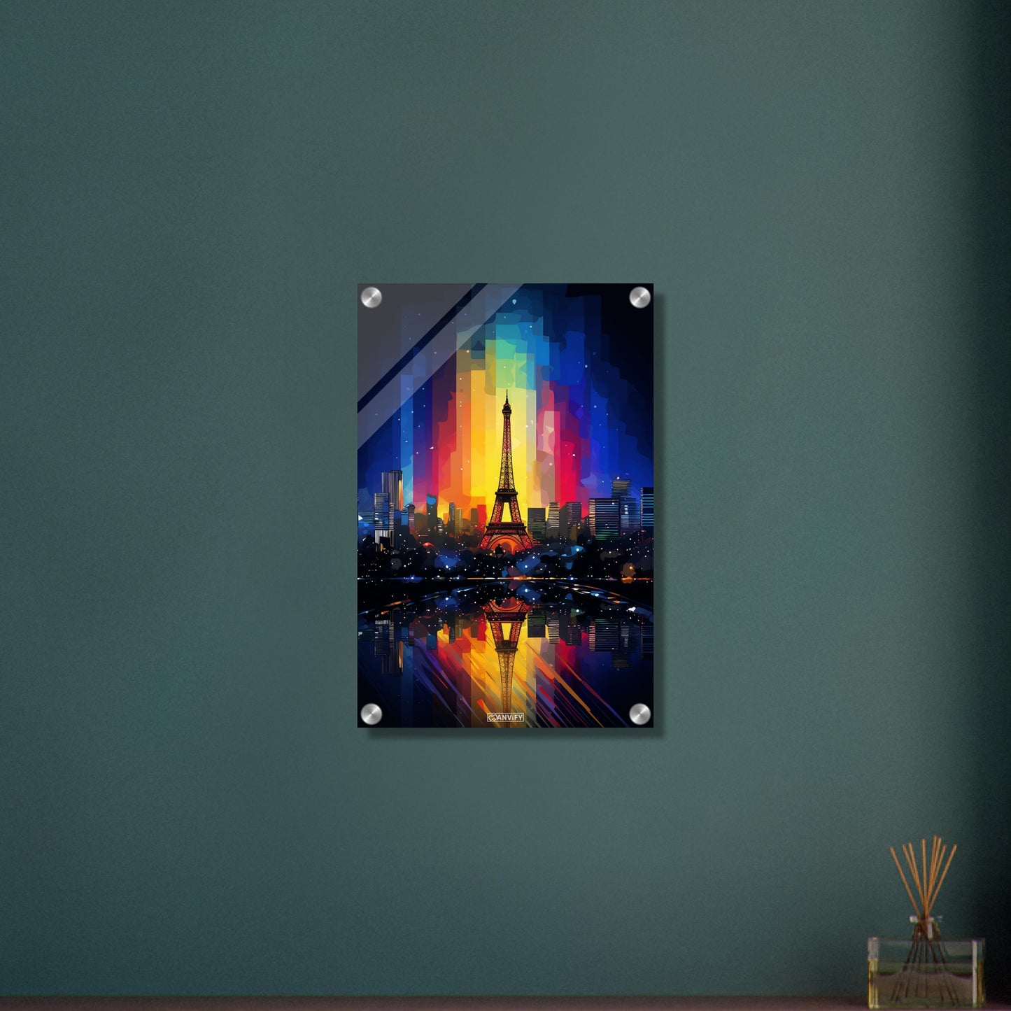Splashed Paris Skyline