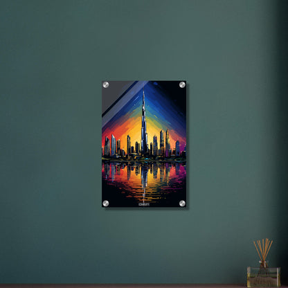 Splashed Dubai Skyline