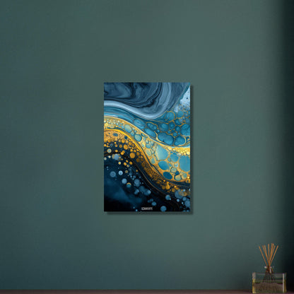 Fluid Art Blue Bubbles