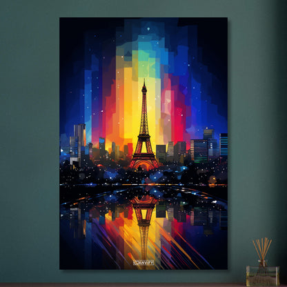 Splashed Paris Skyline