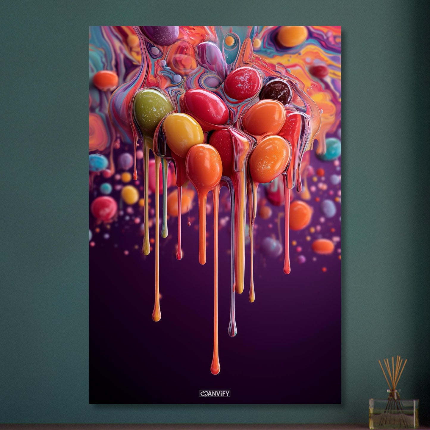 Fluid Art Flowing Bubbles