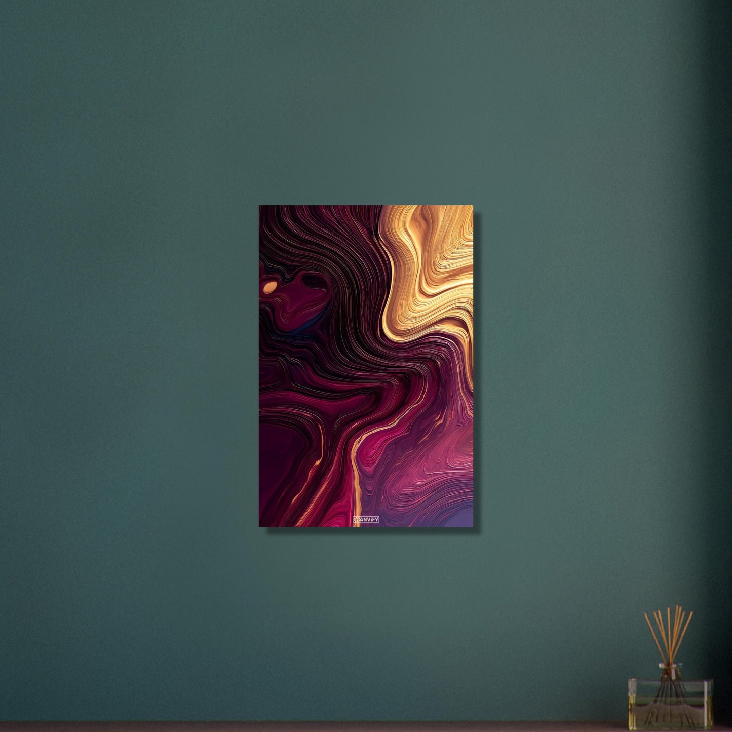 Fluid Art Magenta Curves