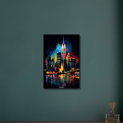 Splashed New York Skyline
