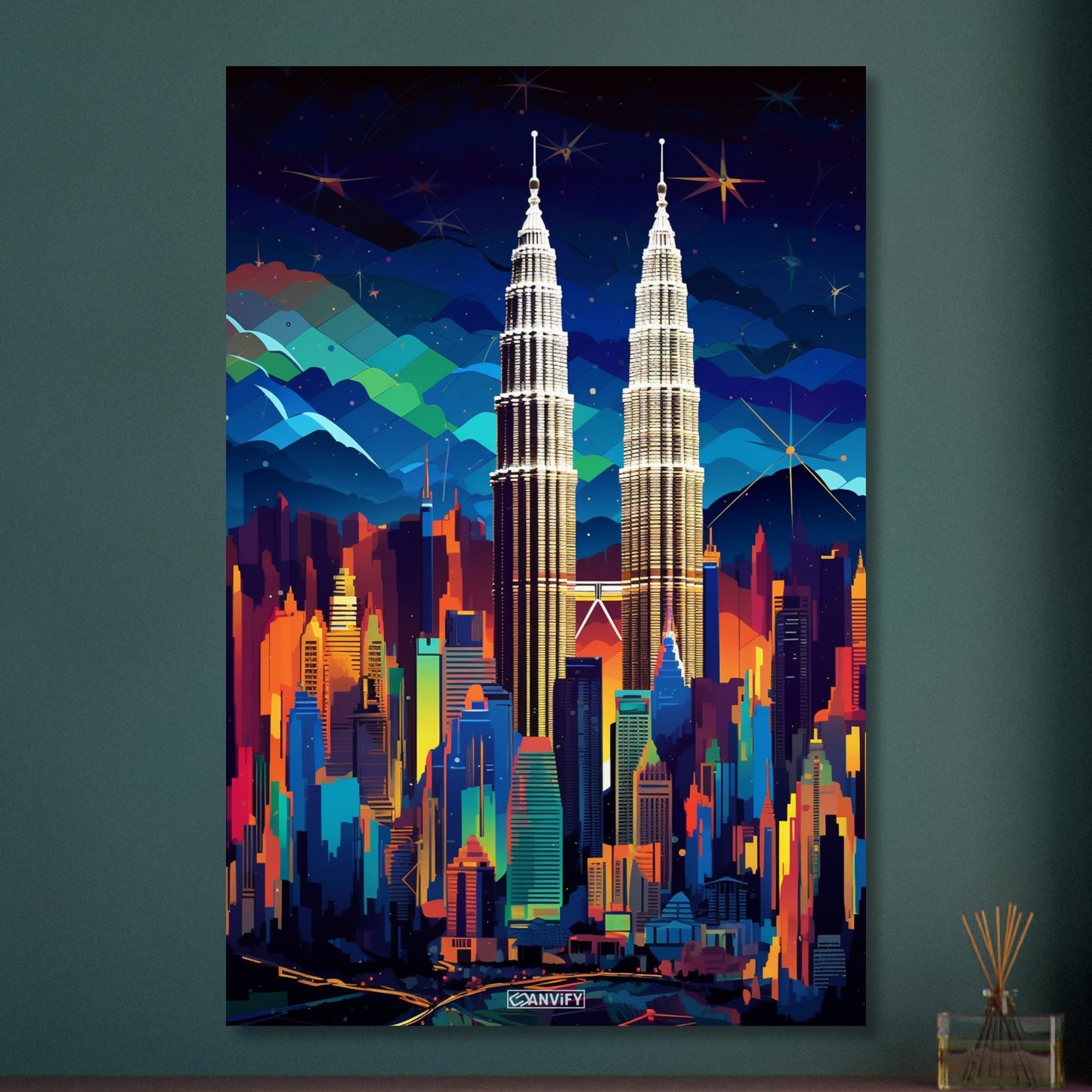 Splashed Kuala Lumpur Skyline